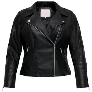 ONLY CARMAKOMA NOS Damen Caremmy Faux Leather Biker Noos Jacke, Schwarz, 54 EU - 80
