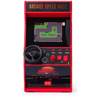 Legami - Arcade Speed Race Mini-Videospiel, inklusive 30 Spielen, englische Sprache, mit Licht und Geräuschen, 3 AA-Batterien Nicht im Lieferumfang enthalten, 8,5 x 26 cm, 2,4-Zoll-Display, RAC0001