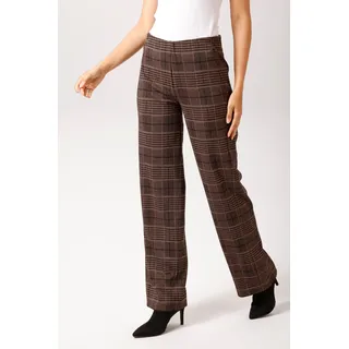 Aniston CASUAL Schlupfhose kariert Beige/Rot/Schwarz 40