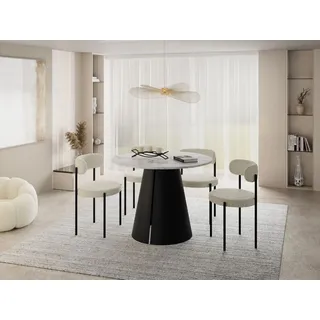 WFL GROUP Esstisch Ø 120 cm weiß