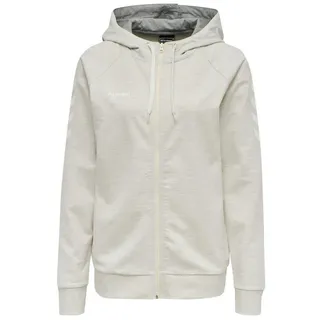 hummel GO Baumwoll Kapuzenjacke Damen egret melange S
