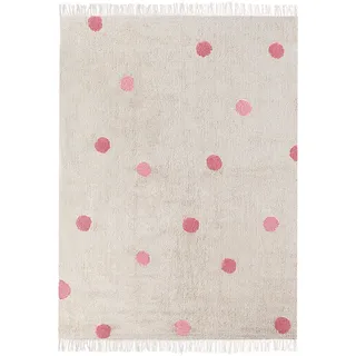 Beliani Dardere Kinderteppich 140 x 200 cm Beige/Rosa