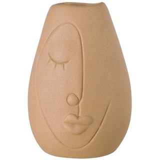 Vase FACE (BHT 8x15x12 cm) - braun