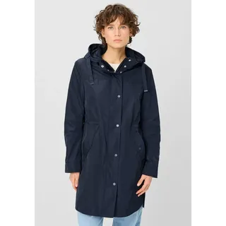 Fuchs Schmitt Kurzmantel abnehmbare Kapuze, Regular Fit, verdeckter Reißverschluss blau 42 EU