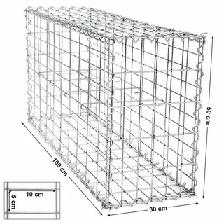 Defactoshop Drahtkorb Gabione Steingabionen Steinkorb Wand Drahtkorb Mauer Säule