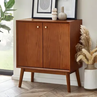 Julian Bowen Lowry Kleines Sideboard, Holz, Kirschesche, 80 x 70 x 38 cm
