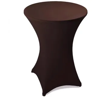 ESTEXO Stehtischhusse Stretch Stehtisch Ø 60 cm Tisch Husse Bistrotisch Dunkelbraun braun 60 cm