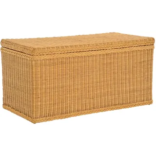 Korb-Outlet Truhe/Wäschetruhe aus Rattan (Honig, Groß)