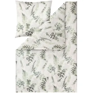Estella Nadja Floral Jersey Grün 155 x 220 cm + 80 x 80 cm
