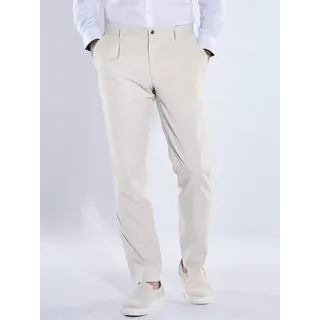 emilio adani Herren Anzug-Hose aus Leinenmischqualität Weiß slim fit uni - 54