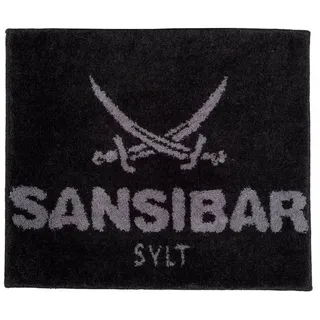 Sansibar Badteppich Anthrazit/Silber 55 x 65 cm