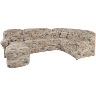 DOMO collection Wohnlandschaft Bahia mit viel Platz, zeitloses Design, U-Form, Microfaser, natur braun