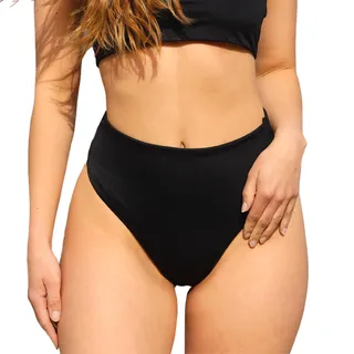 MYLILY Brazilian Bikini Hose Damen Schwarz | Bikinihose Damen Unterteil | Bikinihose Schwarz | Bikini Unterteil Teenager Shaping (XS) - XS
