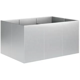 vidaXL Blumentopf Garten-Pflanzgefäß Silber 120 x 80 x 60 cm Verzinkter Stahl (1 St)