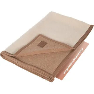 Wohndecke Kuschelige Alpakadecke Arequipa aus einem Alpaka- & Schurwoll Mix, Ritter Decken, Wolldecke, Kuscheldecke, 50% Alpaka, 50% Schurwolle, weitere Größen braun 150 cm x 200 cm