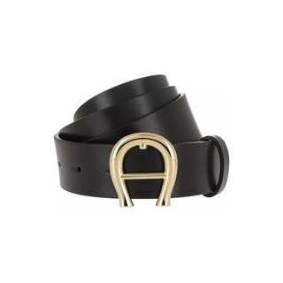 Aigner Gürtel - Logo - Gr. 80 - in Schwarz - für Damen