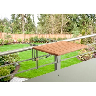 Balkonhängetisch MERXX "Holz" Tische Gr. B/H/T: 60 cm x 0,25 cm x 40 cm, grün (eucalyptus) Klapptische für den Balkon geeignet, 60x40 cm