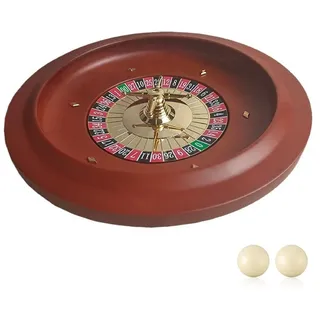 EdirFtra 11-Zoll-Holz-Roulette-Rad, Roulette-Räder aus Massivholz mit 2 Kugeln, Drehtisch-Freizeit-Tischspiele, Roulette-Räder für Zuhause, professionelle Nutzung oder Nachtparty, Partyspiel