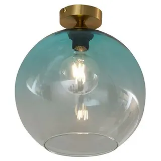 Qazqa Deckenleuchte Sandra, ohne Leuchtmittel, Extra-Warmweiß, QAZQA Deckenleuchte, e27, Blau, Glas, Art Deco blau