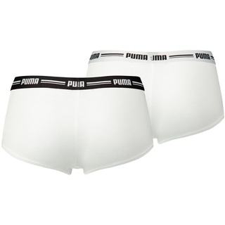 PUMA Damen Mini Shorts - Iconic, Soft Cotton Modal Stretch, Vorteilspack Weiß XL 4er Pack (2x2P)