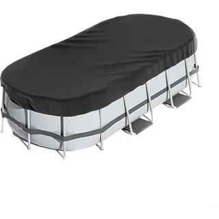 Hasaller Poolabdeckungen, Oxford-Stoff, rechteckig, ovale Poolabdeckung, strapazierfähig, reißfest, wasserdicht, staubdicht, Poolabdeckung für oberirdische Pools (2,8 x 3,5 m)