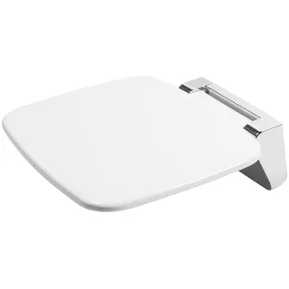 CORNAT Duschklappsitz belastbar bis 160 kg platzsparend klappbar rutschfeste Sitzfläche weiß