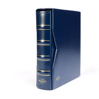 Leuchtturm Münzalbum NUMIS Classic-Design inkl. Schutzkassette, Blau