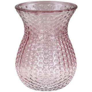 levandeo Vase Retro Rosa Glas Blumenvase Dekovase Glasvase Blumendeko Frühling Tischdeko