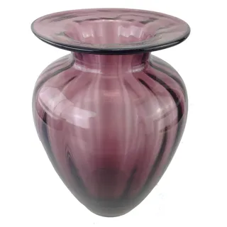 Dekovase Glasvase Vintage Vase Glas Retro Tischvasche (21 cm, lila)