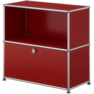USM Haller Sideboard, mit einer Klapptür Rubinrot