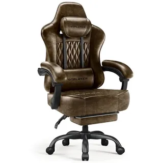 GTPLAYER Gaming Stuhl Kunstleder Braun
