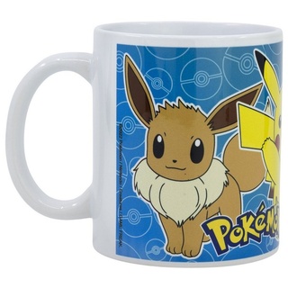 POKÉMON Tasse Pokemon Pikachu Glumanda Evoli Kaffeetasse Teetasse, Keramik, 330 ml bunt