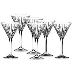 RCR Cocktailglas RCR Timeless Martini Glas 6er Set, Kristallglas weiß