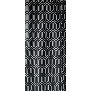 Textil Duschvorhang Ethnic Schwarz Weiss 120x200 cm, inkl. Duschvorhangringe inkl. Beschwerung