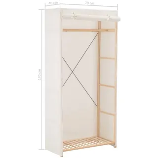 vidaXL Kleiderschrank 79 x 170 x 40 cm Weiß
