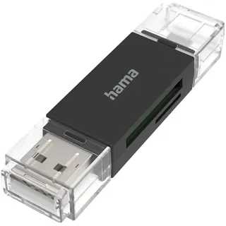 Hama USB-Kartenleser OTG USB-A + Micro-USB USB 2.0 SD/microSD