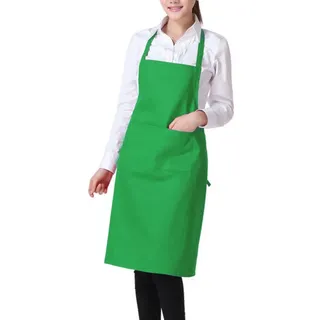 SpirWoRchlan Damen Kochschürze Küchenschürze Grillschürze Backschürze mit 2 Taschen kochschürze für Frauen Männer Chef (Grün)