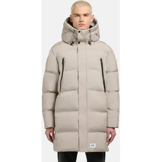 Steppmantel KHUJO "Morse2-YM", Herren, Gr. XXL (56), grau, Obermaterial: 100% Polyester. Innenfutter: 100% Polyester. Wattierung: 100% Polyester, gerade ca. Mitte Oberschenkel, hoch geschlossener Ausschnitt, Ärmel ohne Ärmelschlitz normaler Saum, Mäntel Steppmantel, Urbaner Herren Mantel mit Kapuze und Rucksackgurten