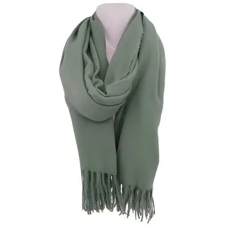 VewoTex Schal Damenschal Soft Cashmera » Fransenschal 180 x 70 cm, (Einzelner Schal, 1-St. einteilig), » Winter Damen Schal » Herbst / Winter Schal grün
