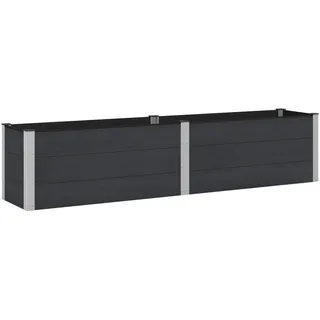 vidaXL Hochbeet 250 x 50 x 54 cm Schwarz