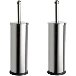 Home4You WC-Garnituren 2er Set, H 39,5 cm - Edelstahl - 2er Set