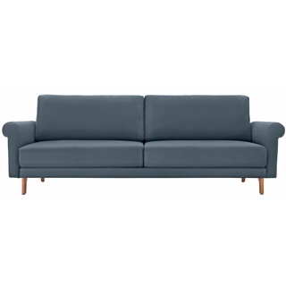 hülsta sofa 2-Sitzer »hs.450«, modern Landhaus, Füße in Nussbaum, Breite 168 cm blau|grau
