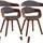 Esszimmerstuhl Kingston Stoff walnuss/hellgrau 2er Set