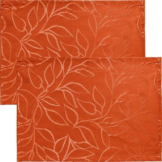 Platzset, »Outdoor-Tischset "Terrassa" 2er-Pack«, Erwin Müller, (2-St), abwaschbar Blatt orange