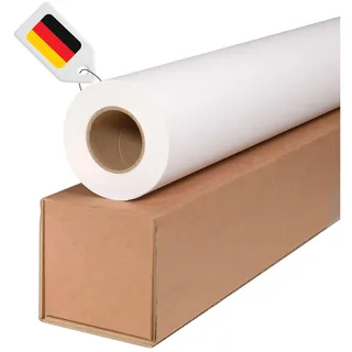 CABRO Plotterpapier 914mm x 50m 80g - Plotter Rolle 91,4cm unbeschichtet für CAD-Drucke & Baupläne. Inkjet Papier aus Deutschland! Drucker Papier Rolle geeignet für HP Designjet & Co. Einzelrolle