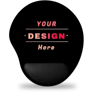 Naispanda Personalisiert Mauspad mit Handgelenkstütze, Ergonomisches Mauspad mit Foto, Logo, Text, Personalisiertes Memory Foam-Ablage für Büro, Zuhause, Computer