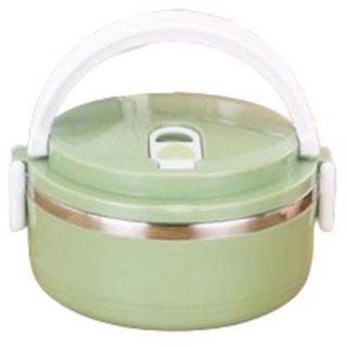 HIBNOPN Lunchbox Bento-Boxen Thermo-Lunchbox, Edelstahl Wärmeisolierungs Bento-Lunchbox grün