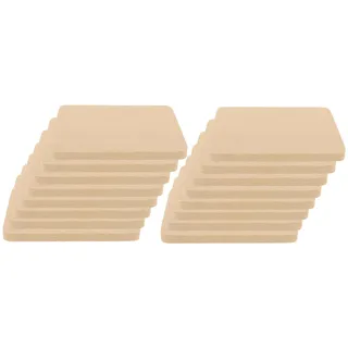 teemando® 16 X Untersetzer aus Buchenholu, 10 cm, dekorativer Untersetzer für Gläser und Raclette-Pfännchen