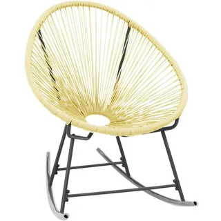 vidaXL Outdoor Acapulco Stuhl Gartensessel Rattansessel Mexikanischer Stuhl Sessel Gartenstuhl Rattanstuhl Relaxsessel Poly Rattan Beige
