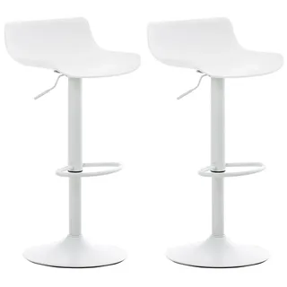 CLP Barhocker Aveiro 2er Set höhenverstellbar drehbar Weiß